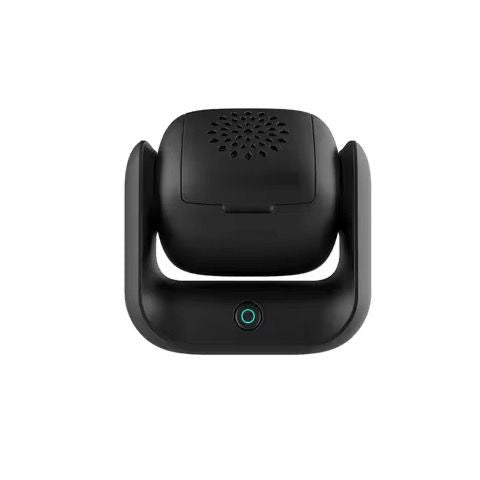 Front-facing Mini Portable Electric Bakhoor Burner Black with circular power button, designed for stylish home fragrance enhancement.