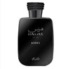 Black perfume bottle labeled 'Hawas Kobra' on a white background