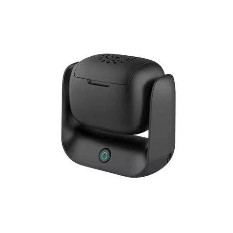 Compact black electric Bakhoor burner with power button, perfect for portable home fragrance use in home and garden decor.