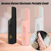 Set of Electric Portable Bakhoor Incense Burner combs in black, pink, and white, shown in use for hair and home fragrance in health & beauty.