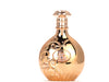Nyla by Arabiyat Prestige 80ml Eau de Parfum in a luxurious gold bottle featuring floral engravings, ideal for feminine floral fruity fragrance lovers.