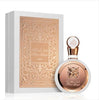 Fakhar Rose Gold perfume box with intricate design and white background