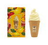 Lemon sorbet eau de parfum with packaging featuring lemons and ice cream cone design.