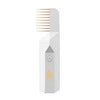 White Electric Portable Bakhoor Incense Burner comb with gold accents, combining hair styling and aromatic home fragrance functionality.
