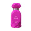 Pink perfume bottle with 'UHUD' branding on a white background