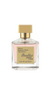 Barakkat Gentle Gold EDP perfume bottle with gold cap and pink liquid