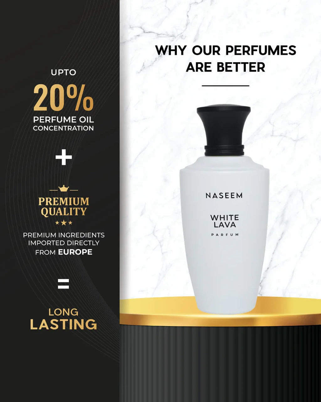 White Lava by Naseem Perfume | 100ml Aqua Perfume | Royal oud
