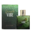Green 'Jungle Vibe' Rayhaan perfume bottle and packaging on a white background