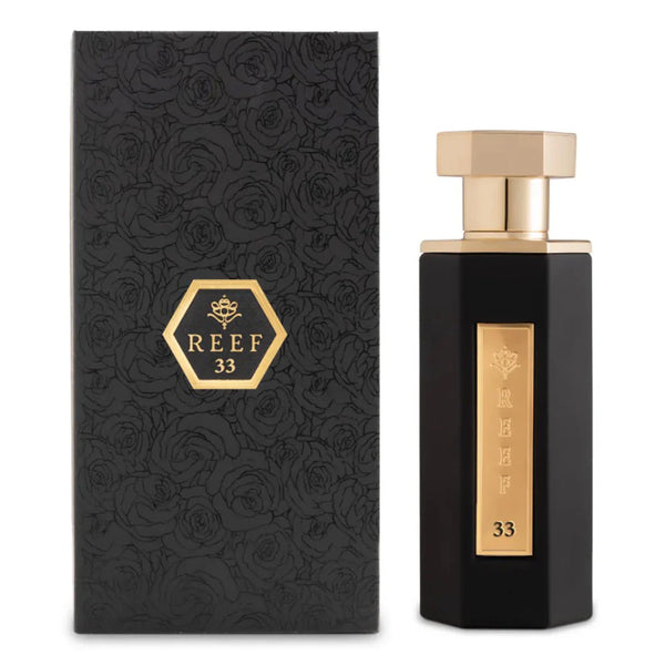 Reef 31 By Reef Perfumes EDP 100ml with elegant black floral-embossed packaging, perfect for gifting or luxury fragrance collections.