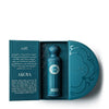 Akoya by GISSAH perfumes 200ml displayed in an open luxury box with Arabic script, highlighting its fresh, fruity, and floral fragrance appeal.