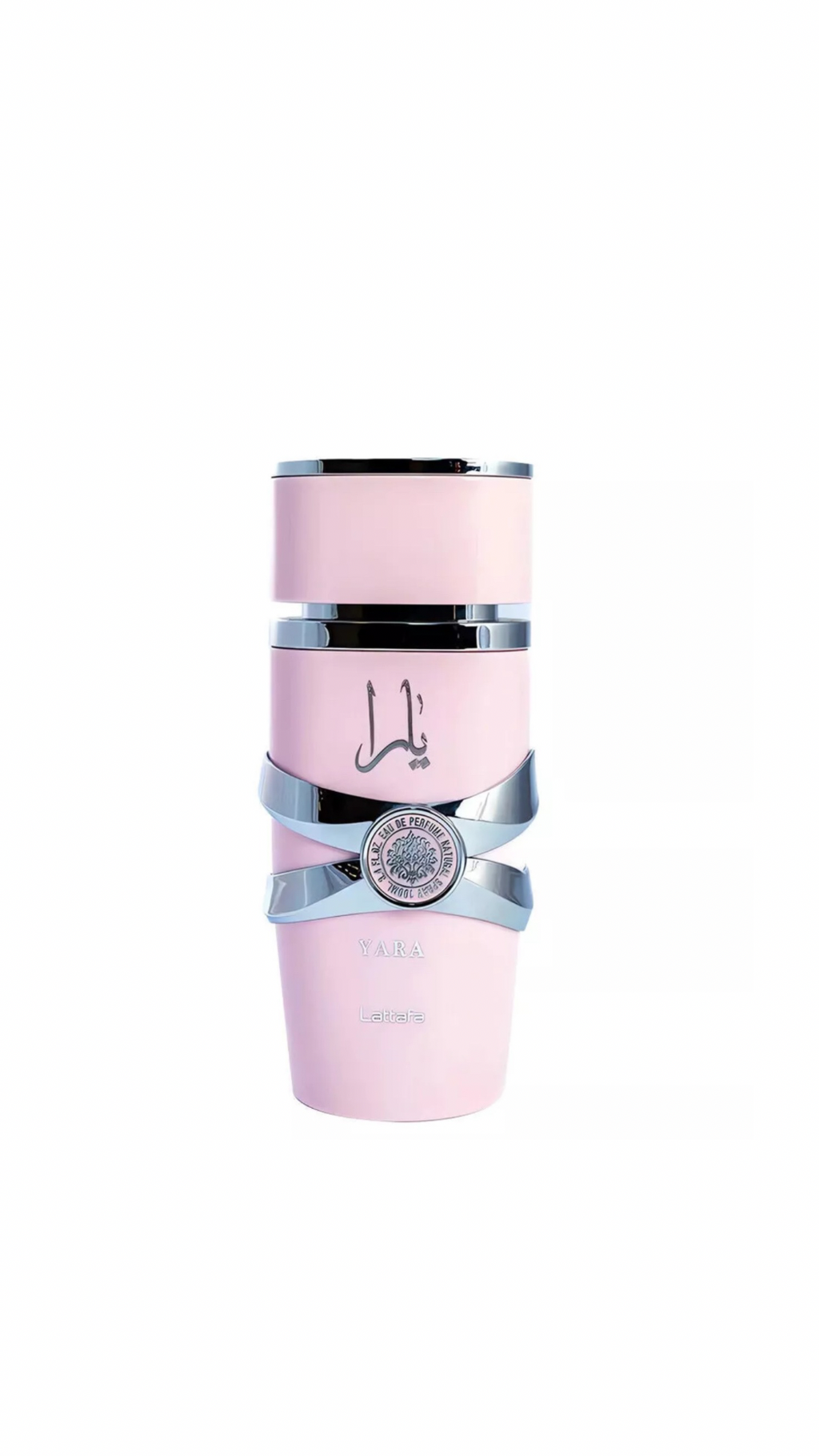 Yara Pink Women’s Perfume 50ml EDP by Lattafa in a sleek pink and silver bottle, designed for elegant personal care and long-lasting fragrance.
