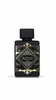 Bade’e Al Oud perfume bottle with black and gold ornate design, luxury fragrance for men