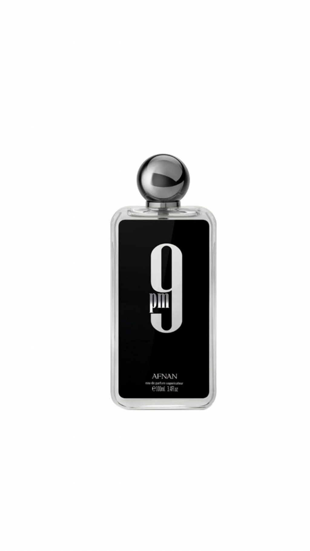 9pm Perfume EDP 100ml by Afnan bottle with black label and silver cap