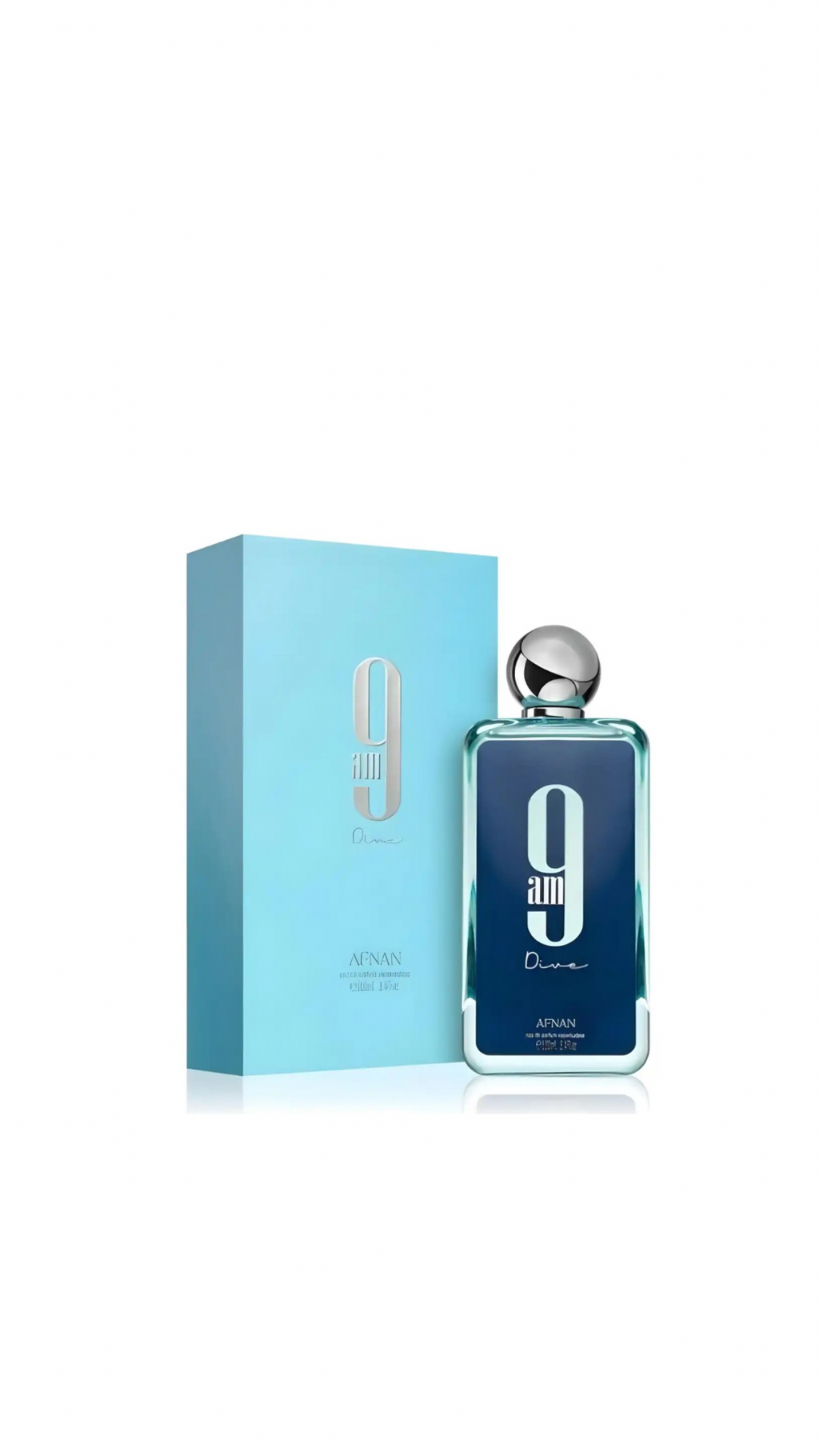 9am Dive EDP for Men packaging with blue box